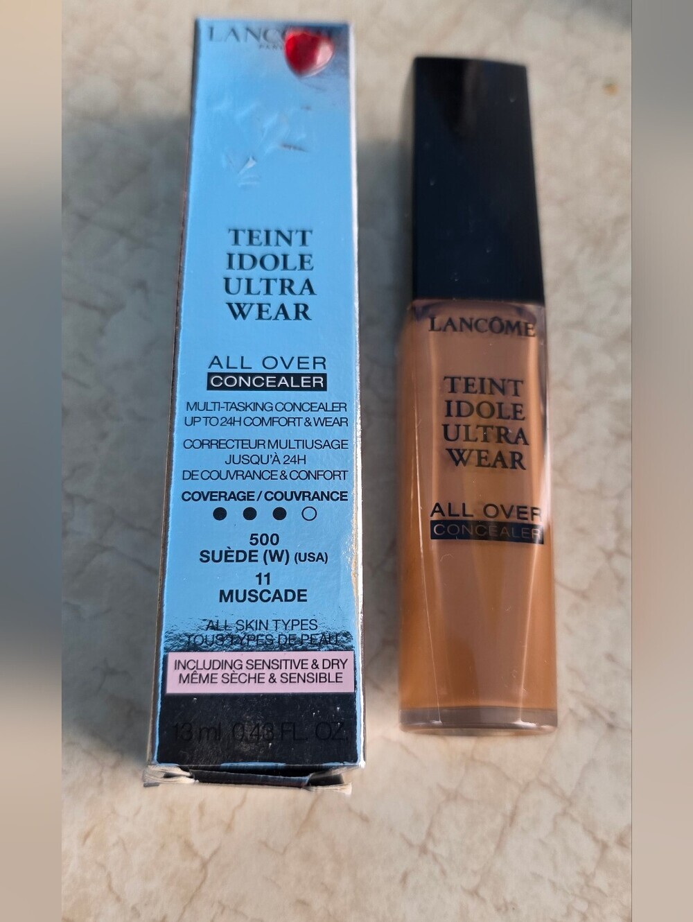 Lancôme Teint Idole Ultra Wear All Over Concealer - 500 Suede Muscade (Warm Tan)